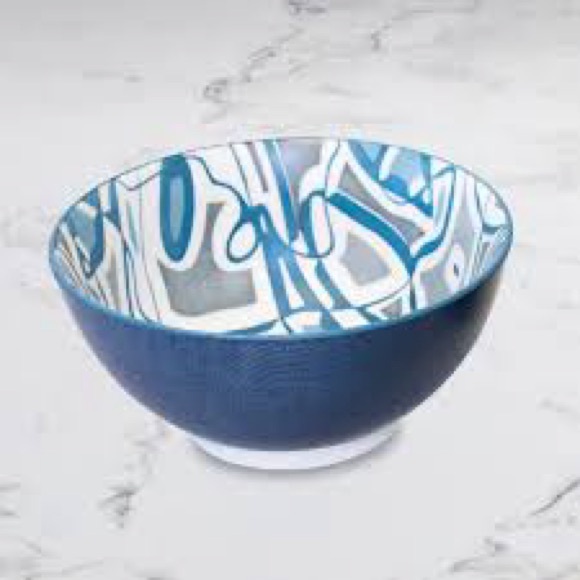 Blue Patterned Ceramic Bowls - Picture 2 of 4